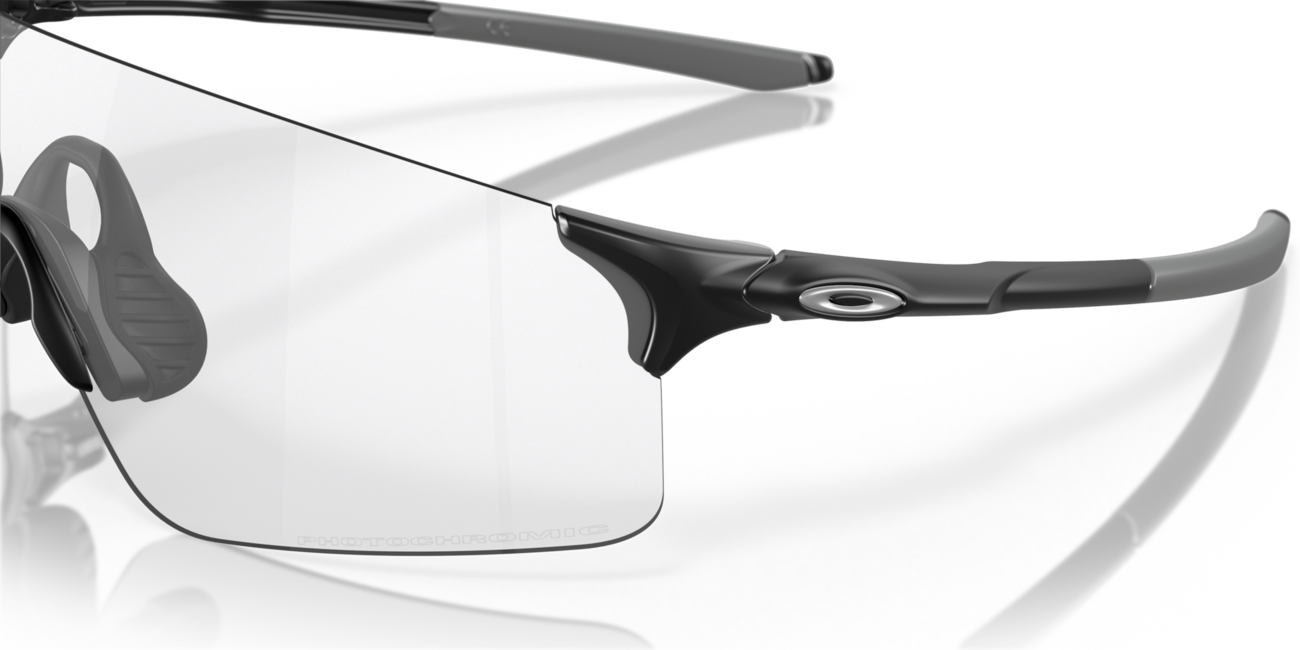 Oakley Evzero Blades Photochromic Sunglasses, Matte Black Frame, Clear 50% Black Iridium Photochromic Lenses