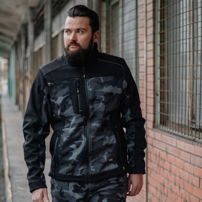 BENNON Camos Softshell Jacket, Black/Grey