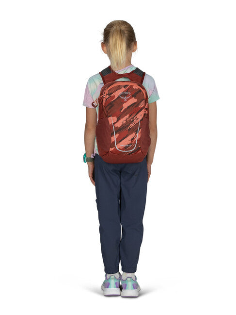 OSPREY Daylite Jr Daypack, Brush Strokes Print/Red Canyon