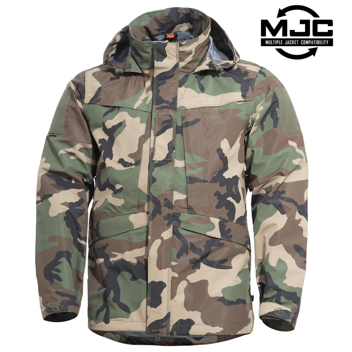 Pentagon Hurricane men's winter jacket, camo woodland