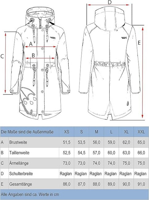 Marikoo Dancing Umbrella Women's Waterproof Jacket