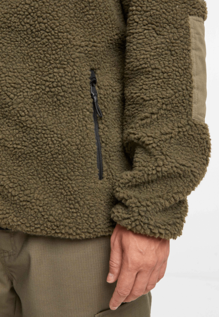 Brandit Ramble Teddyfleece Men's Fleece Jacket, Olive