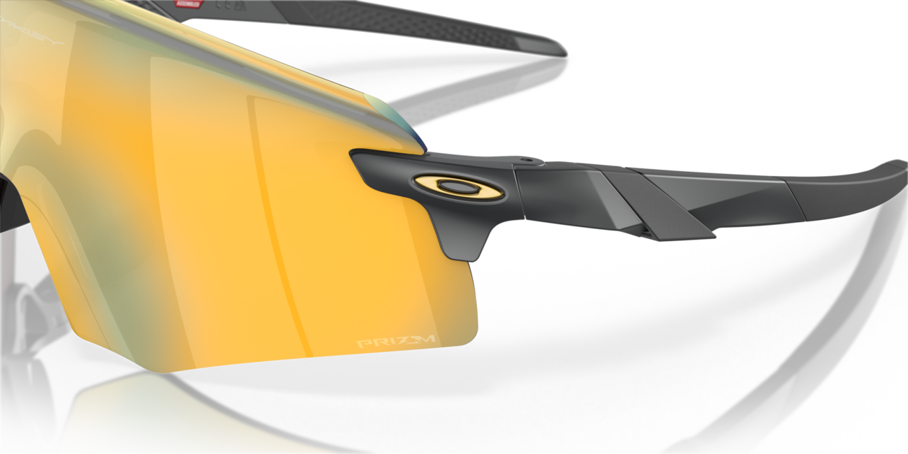 Oakley ENCODER Sunglasses, Matte Carbon Frame, Prizm 24K Lenses