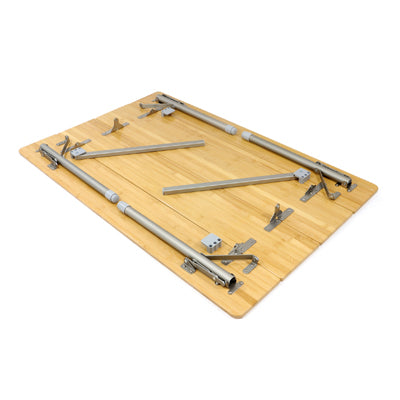 BasicNature Bamboo Folding Table 100 x 65 cm