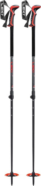 LEKI Haute Route 2 Ski Touring Poles, Dark Anthracite/Dark Red/Black