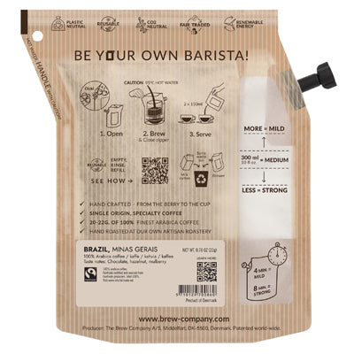 The Brew Company Instant Coffee Bags 22g Brazil