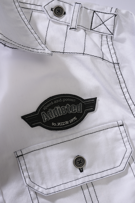 Brandit Luis Vintage Long Sleeve Shirt, White