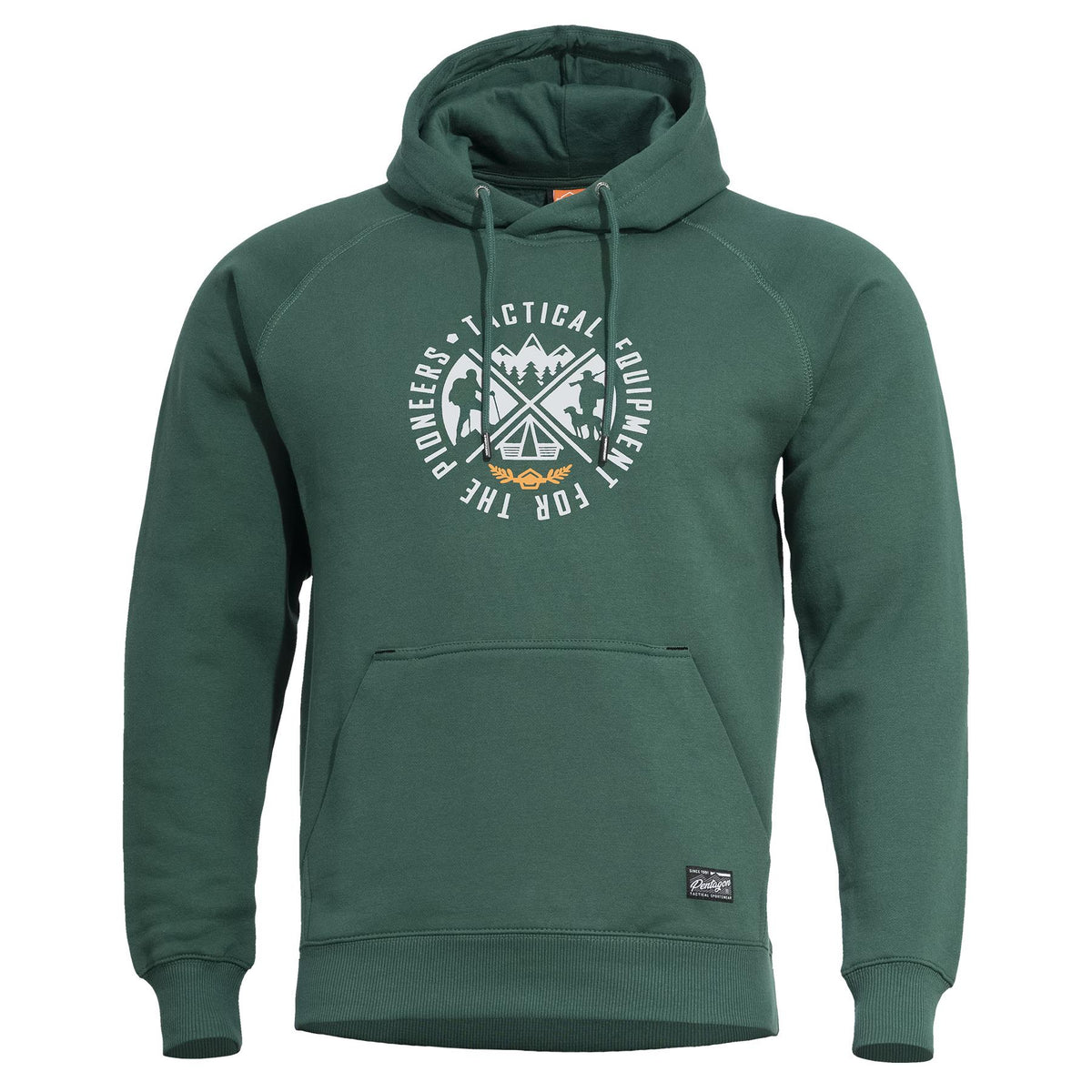 Pentagon Phaeton Hood moški pulover s kapuco "Pioneers", SpringBok Green