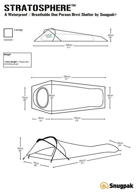 Snugpak Stratosphere Bivvy Tent, Olive