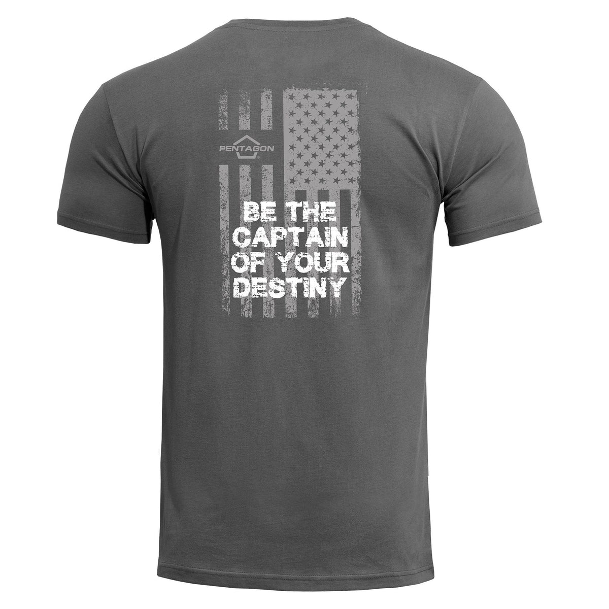 Pentagon American Flag T-Shirt, Grey