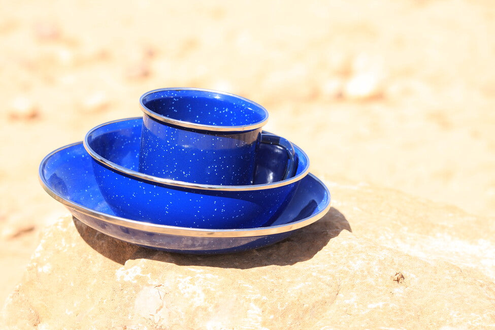 Origin Outdoors Enamel Plate, Navy Blue, 20 cm Deep