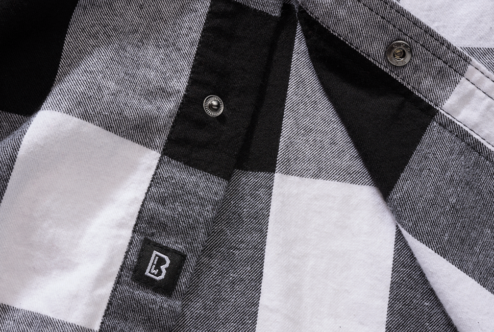 Brandit Check Sleeveless Shirt, White Black