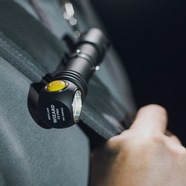 ArmyTek Wizard C2 Pro Magnet White LED Flashlight with Magnetic Mount, Battery Powered, 2500 lm, 4800 h, 65