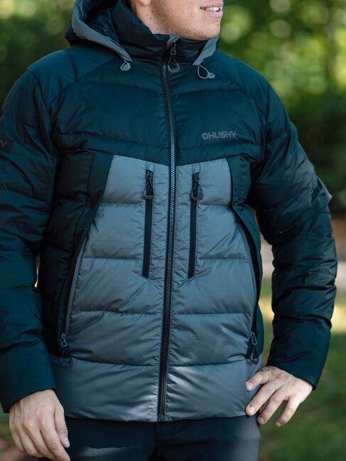 HUSKY Durra Men's Down Jacket, Black/Grey