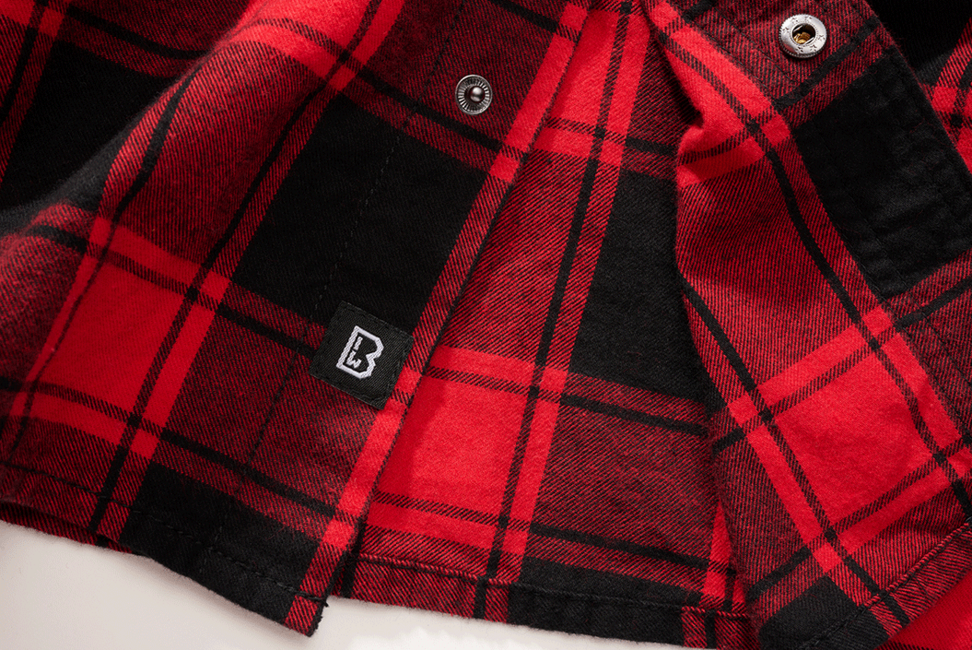 Brandit Check Sleeveless Shirt, Red Black