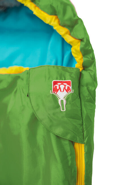 Grüezi-Bag Kids Colorful Grueezi Children's Sleeping Bag, Gecko Green
