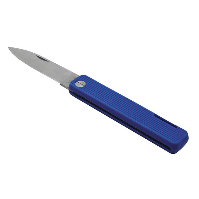 Baladeo ECO357 Papagayo Pocket Knife, 7.5cm Blade, 420 Steel, TPE Handle, Navy Blue