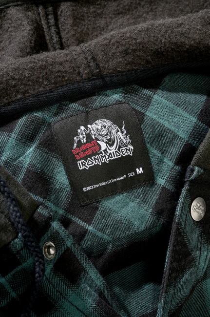 Brandit Iron Maiden Eddy Hoodie Shirt, Black Green