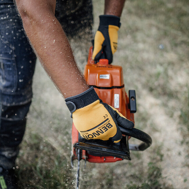 BENNON Kalytos Work Gloves, Yellow/Black