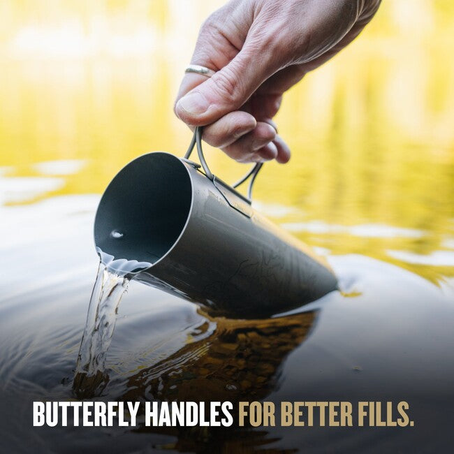 GRAYL Titanium UltraPress™ Purifier Filtration Bottle, Covert Black