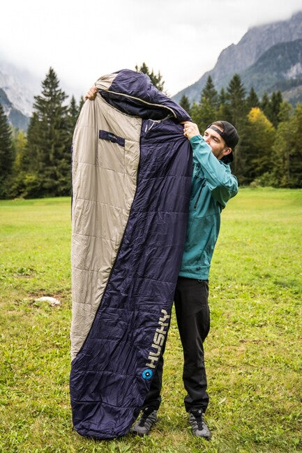 HUSKY Ember Synthetic Three-Season Sleeping Bag -15°C, Navy Blue/Grey