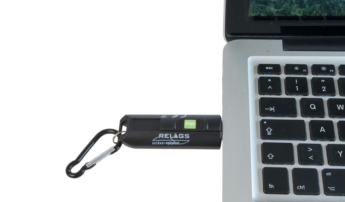 BasicNature USB LED κλειδοθήκη φακός, μαύρο