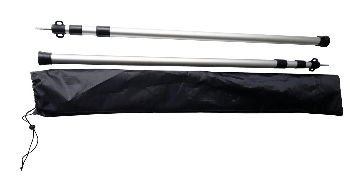 BasicNature Telescopic Aluminum Poles Large, 100-240 cm 2 pcs