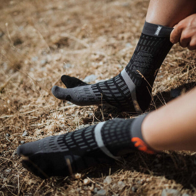 Sidas T-Free Trail Socks, Black/Grey