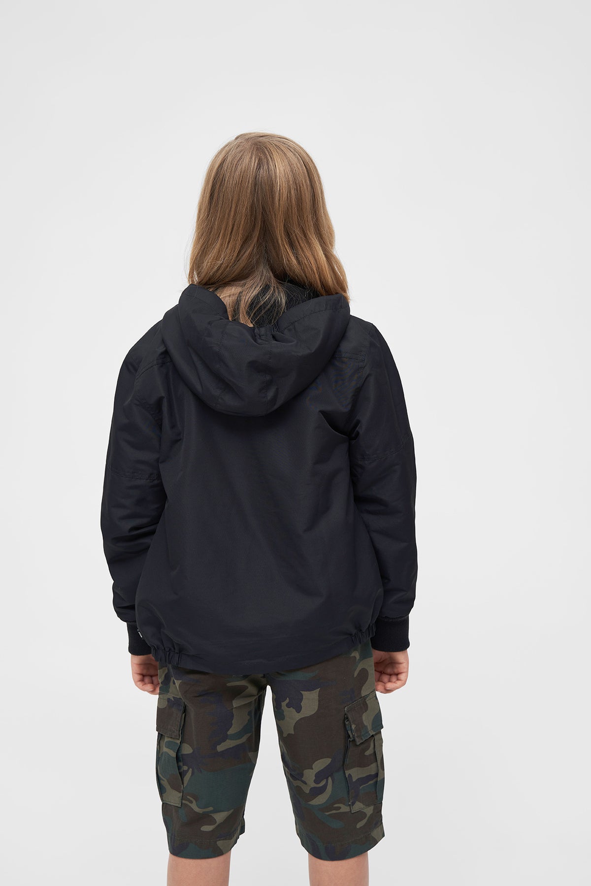 Brandit Windbreaker Frontzip detská bunda, čierna