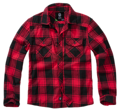 Brandit kids' long-sleeve shirt, red black