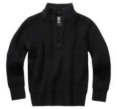 Brandit Marine Kids Troyer Pullover, Black