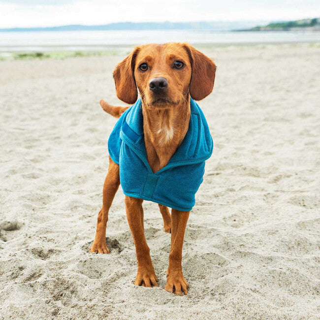 Mountain Paws Dog Robes, Medium, Blue