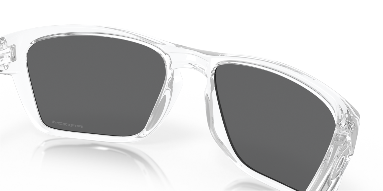 Oakley SYLAS Sunglasses, Polished Clear Frame, Prizm Black Lenses, 57