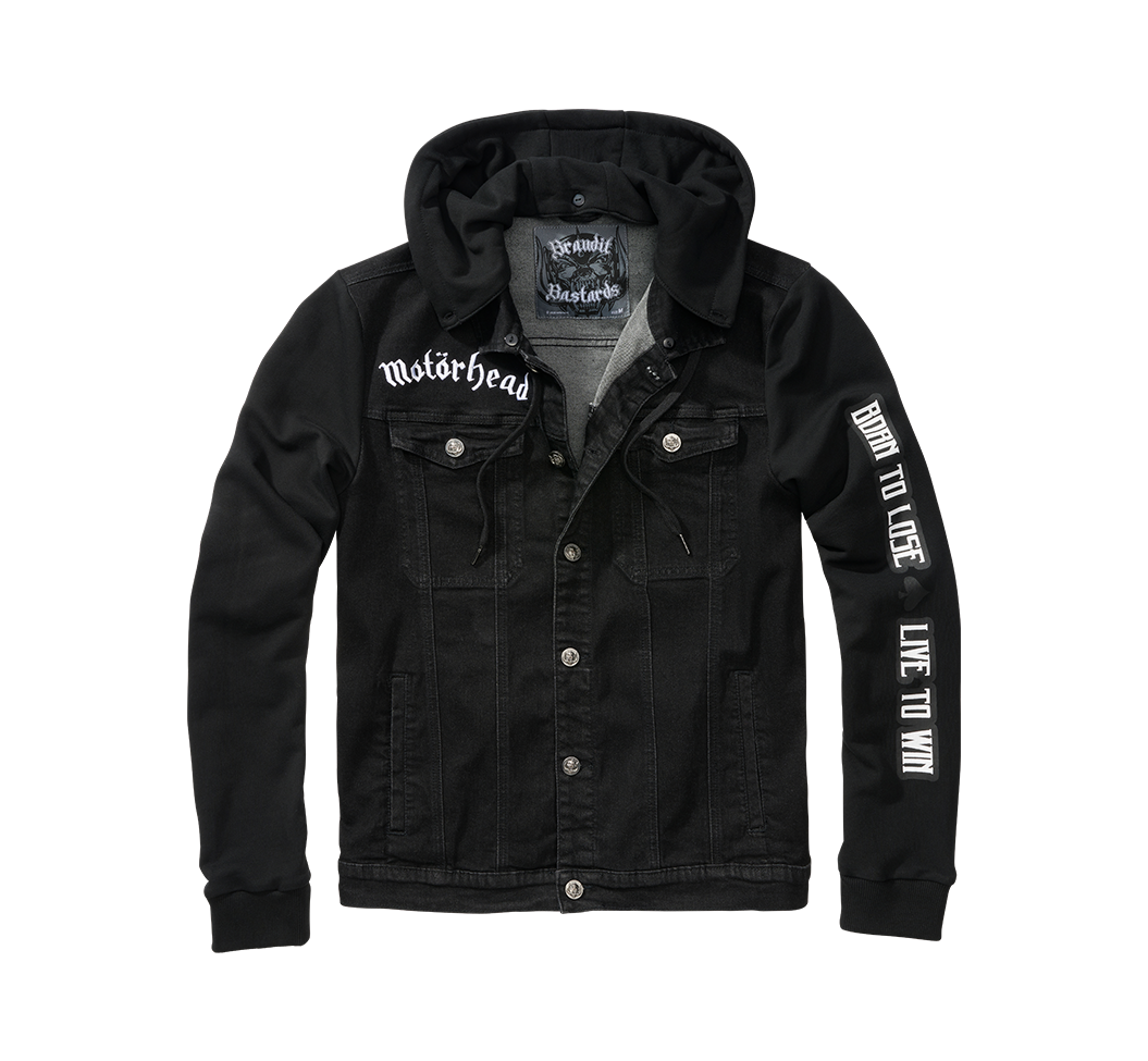 Brandit Motörhead Cradock denim bunda, čierna-čierna