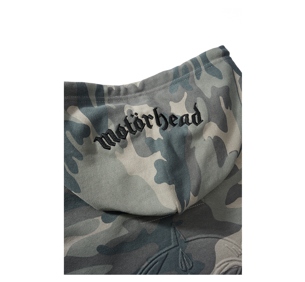 Brandit Motörhead mikina s kapucňou, sivá camo