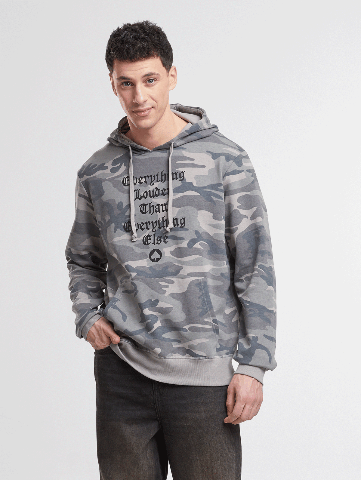 Brandit Motörhead mikina s kapucňou, sivá camo