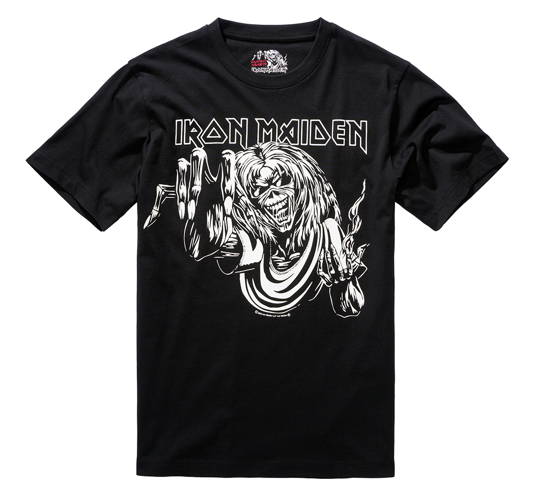 Brandit Iron Maiden tričko Eddy Glow, čierna