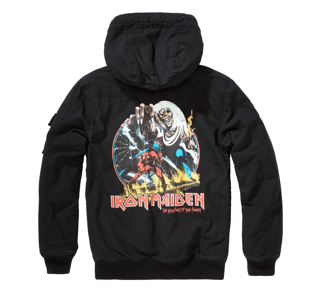 Brandit Iron Maiden Bronx bunda, čierna