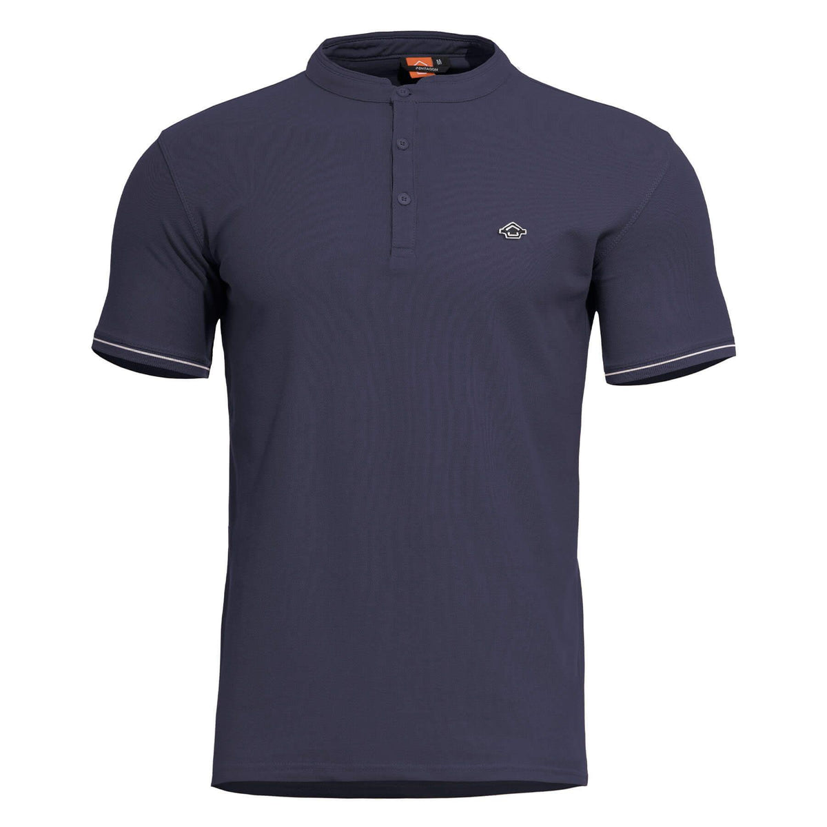 Pentagon Levantes Henley Stripes T-Shirt, Navy Blue
