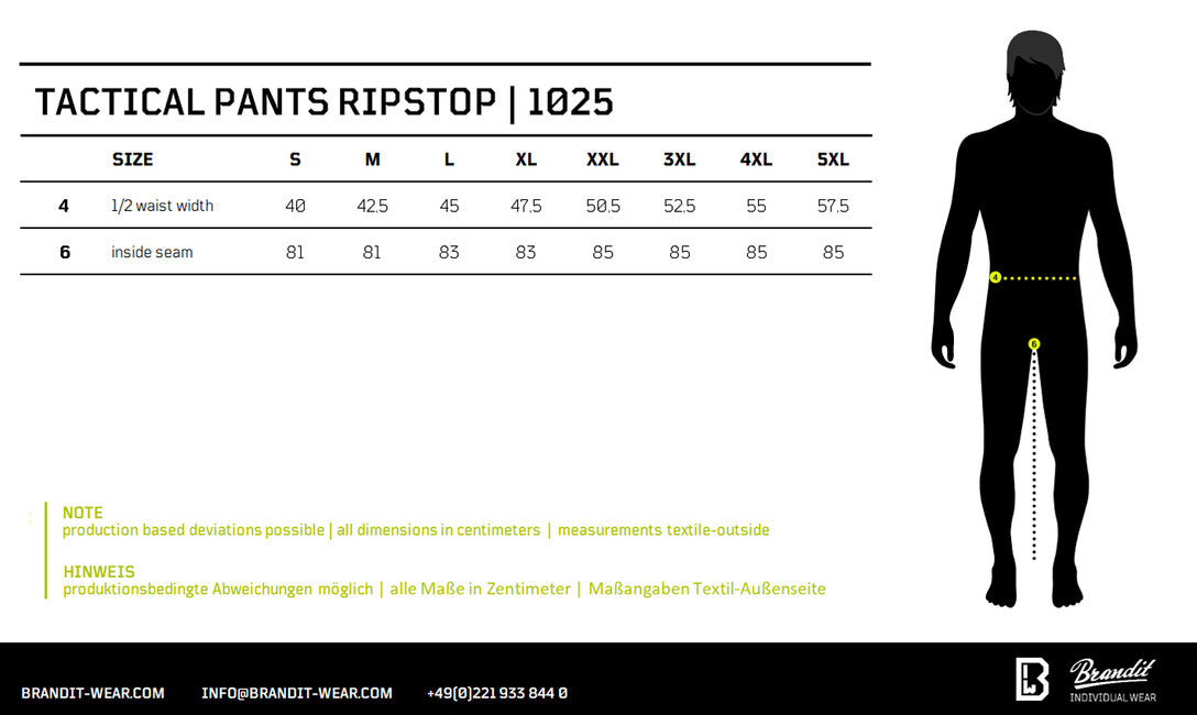 Brandit Tactical Ripstop Pants, Camel
