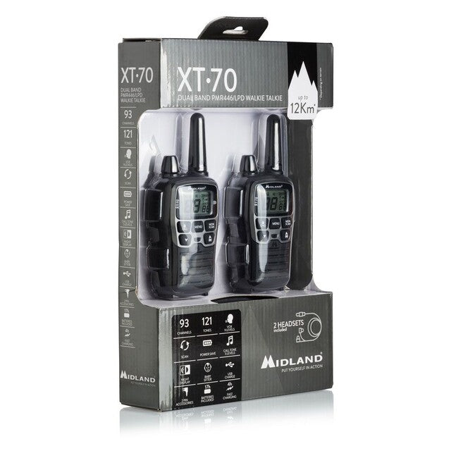 Midland PMR XT70 Walkie Talkie Set, 2 Pieces