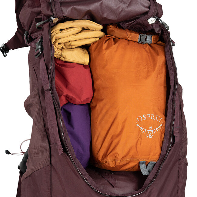 Osprey Kyte 58 Hiking Backpack, Elderberry Purple