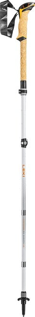 LEKI Cressida FX Carbon AS Trekking Poles, White-Mango-Silver, 100-120 cm