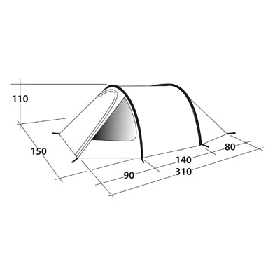 Outwell Earth Tent 2-Person, Blue-Green