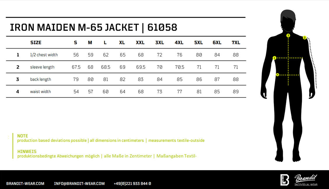 Brandit Iron Maiden M65 Jacket, Black