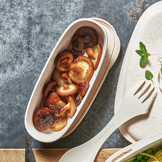 LIGHT MY FIRE SnapBox Oval Lunch Box 2-Pack, Cream