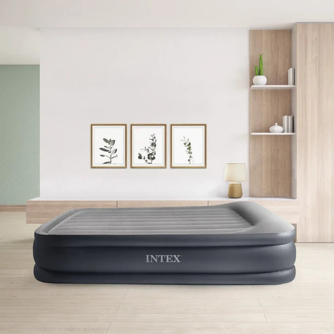 Intex Queen Deluxe Pillow Rest Air Mattress