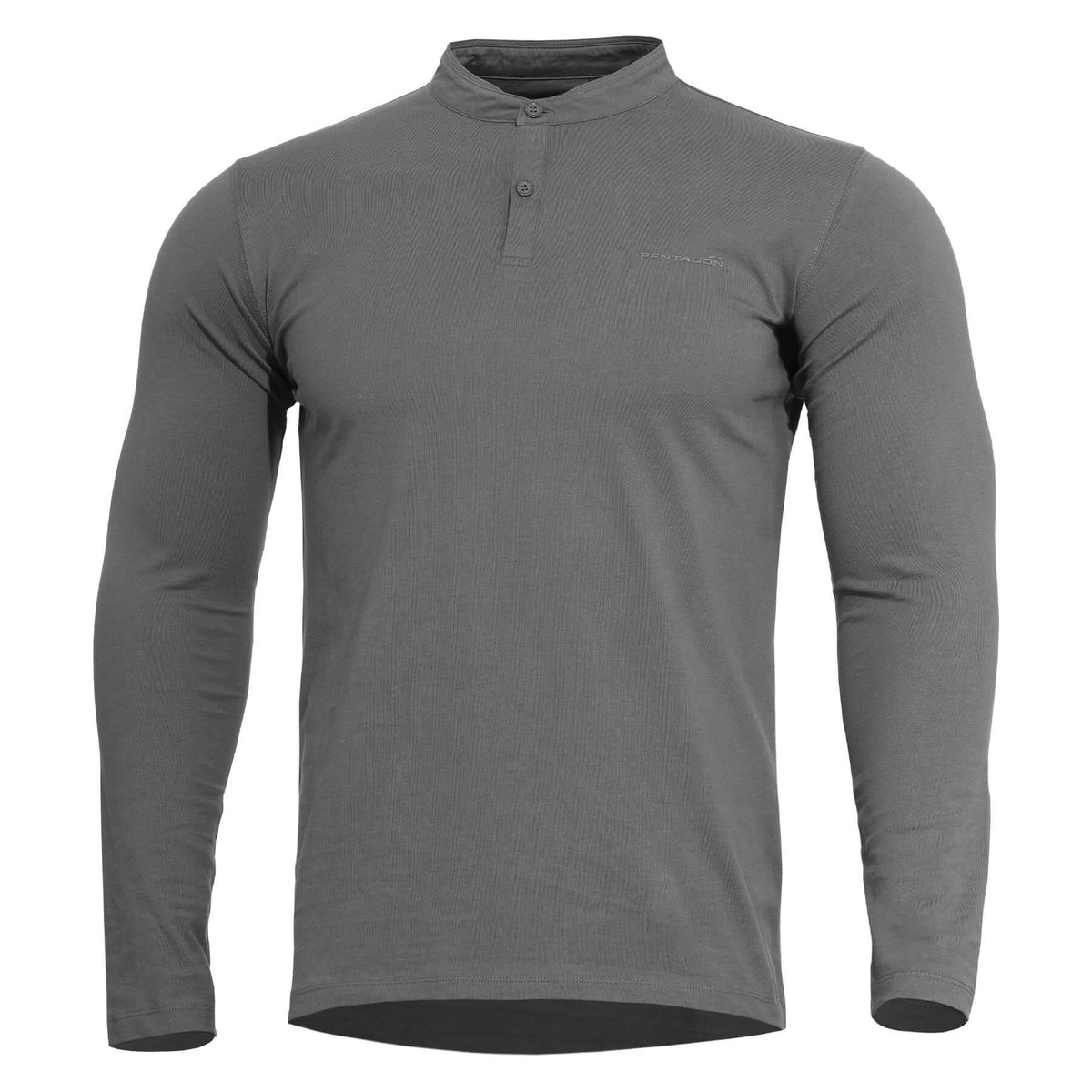 Pentagon Romeo Henley 2.0 Long Sleeve Shirt, Grey