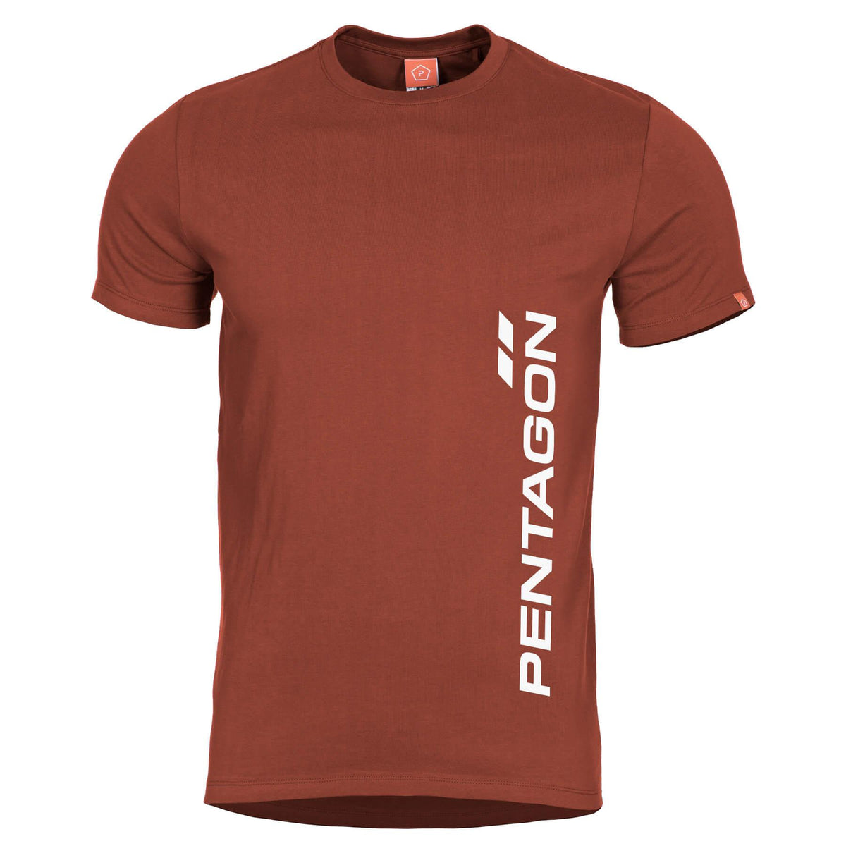Pentagon Ageron Vertical T-Shirt, Maroon Red