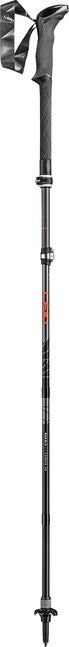 LEKI Makalu FX Carbon AS ραβδοί πεζοπορίας, ανοιχτό ανθρακί-φωτεινό κόκκινο-μαύρο, 110 - 130 cm